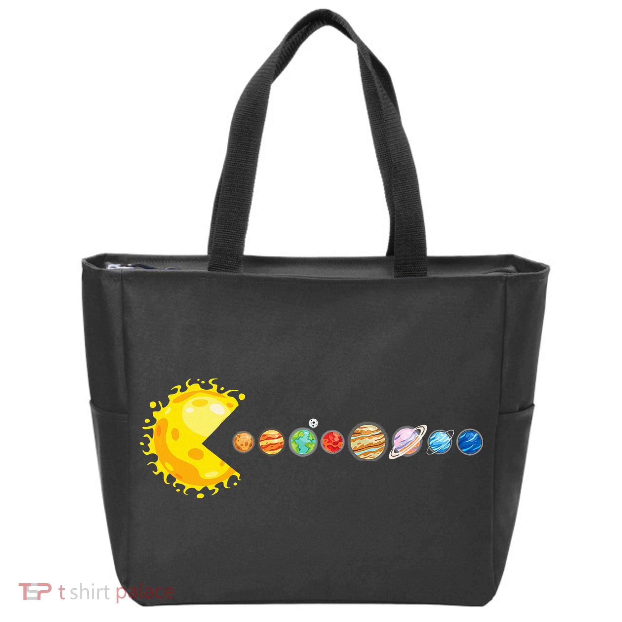 Planetary System Star Eating Planets Sun Funny Astronomy Tote Bag