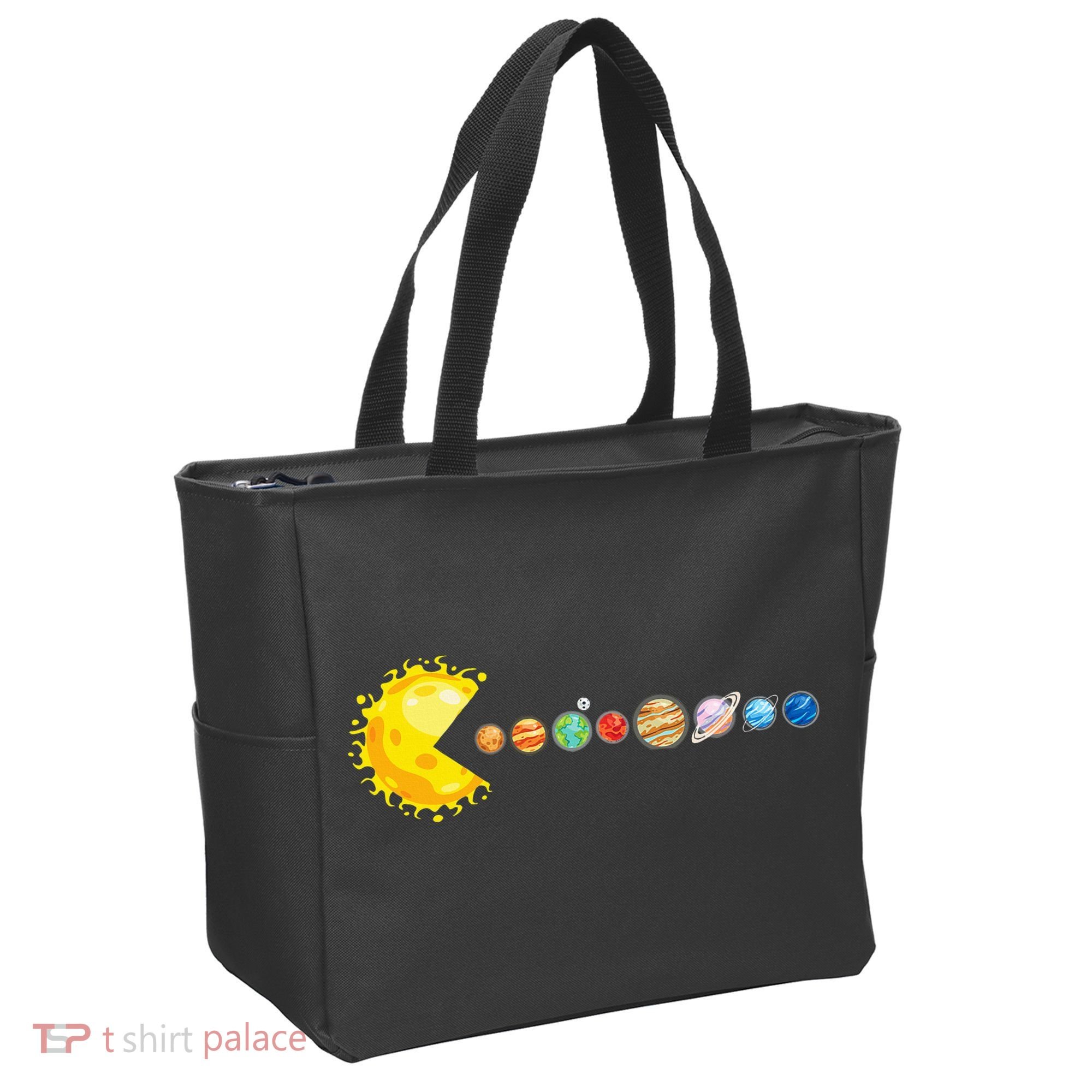 Planetary System Star Eating Planets Sun Funny Astronomy Tote Bag