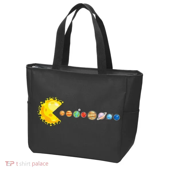 Planetary System Star Eating Planets Sun Funny Astronomy Tote Bag