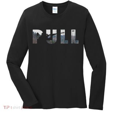 Pull Skeet Shooter Shotgun Trap Gift Women's Long Sleeve Shirt