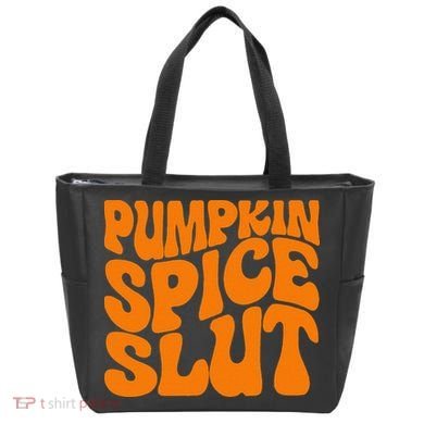 Pumpkin Spice Slut Funny Inappropriate Fall Halloween Tote Bag