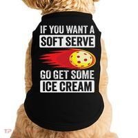 Pickleball Soft Serve Ice Cream Funny Pickleball Doggie Tank thumb 0