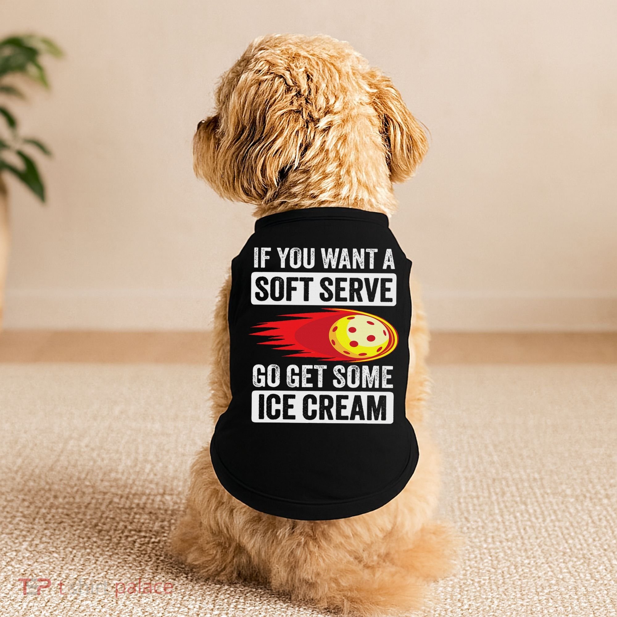 Pickleball Soft Serve Ice Cream Funny Pickleball Doggie Tank