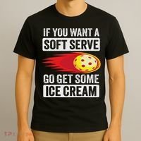 Pickleball Soft Serve Ice Cream Funny Pickleball T-Shirt thumb 3
