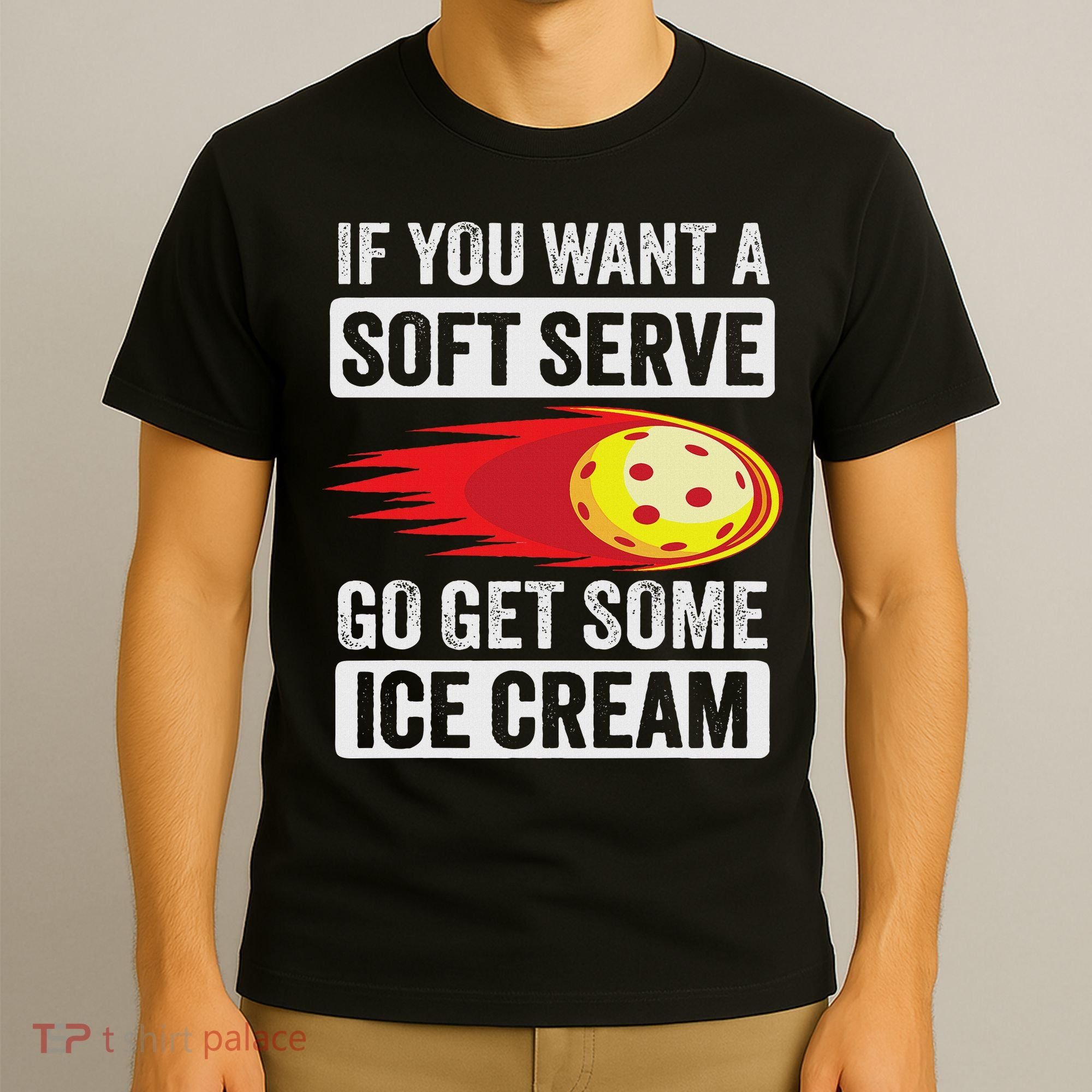 Pickleball Soft Serve Ice Cream Funny Pickleball T-Shirt