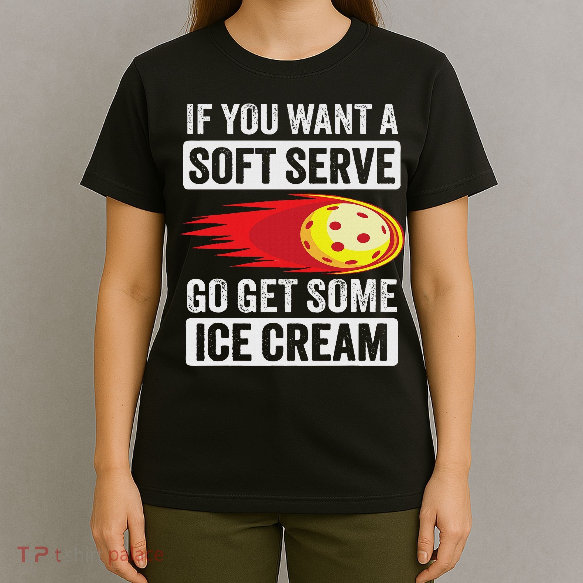 Pickleball Soft Serve Ice Cream Funny Pickleball T-Shirt