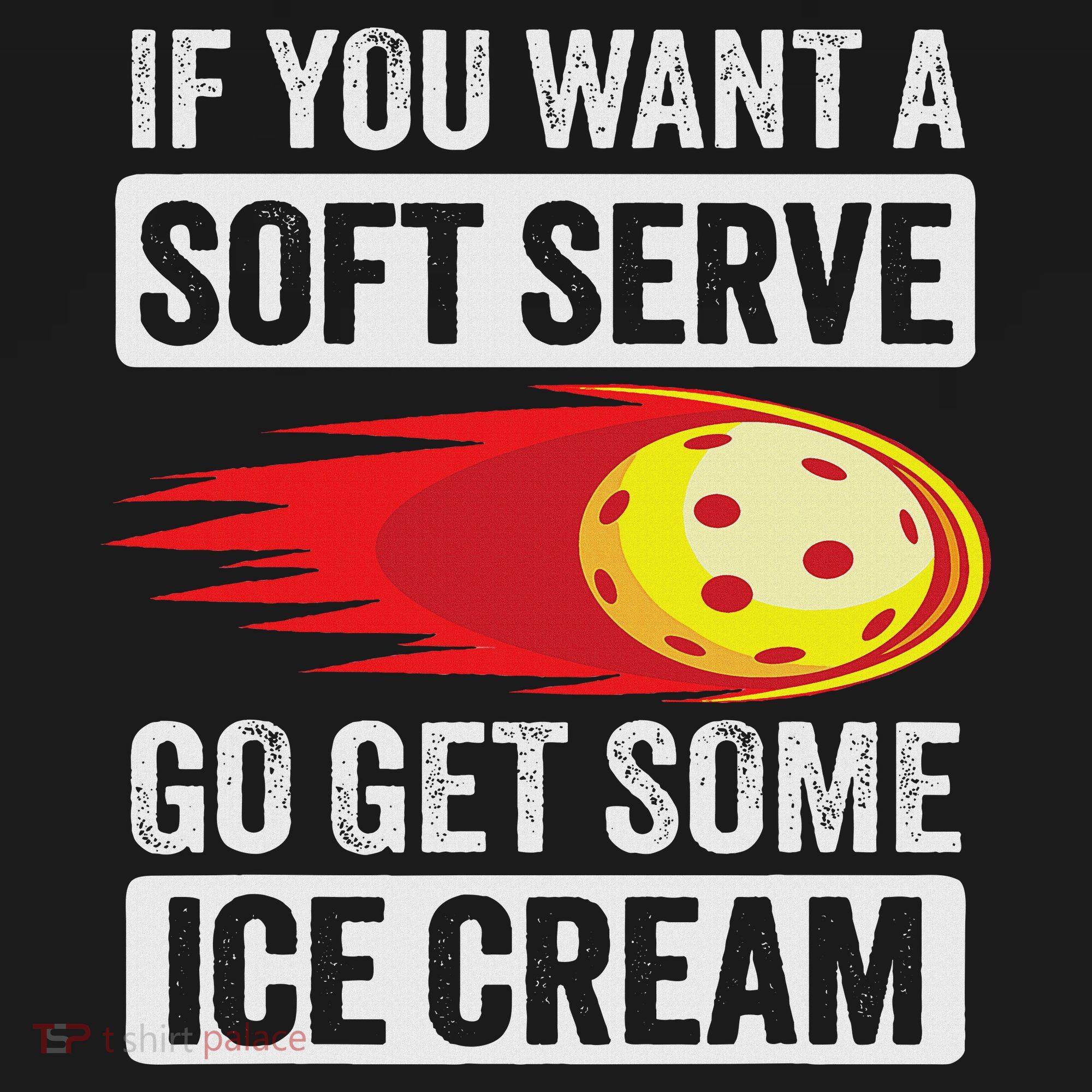 Pickleball Soft Serve Ice Cream Funny Pickleball T-Shirt