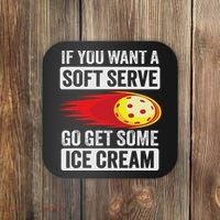 Pickleball Soft Serve Ice Cream Funny Pickleball Coaster thumb 0