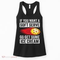 Pickleball Soft Serve Ice Cream Funny Pickleball Women's Tank Top thumb 0
