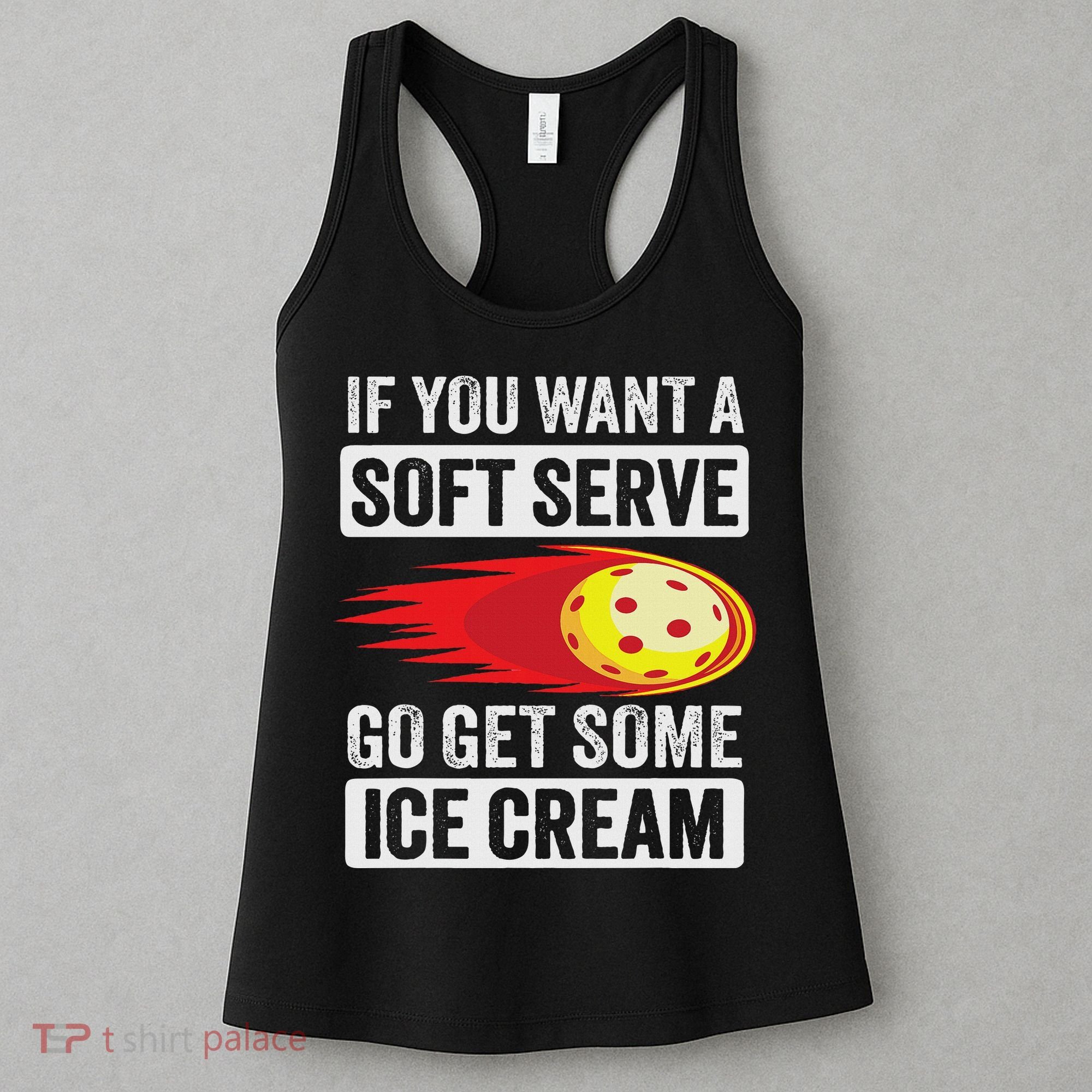 Pickleball Soft Serve Ice Cream Funny Pickleball Women's Tank Top