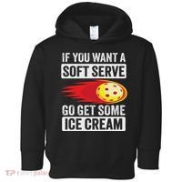 Pickleball Soft Serve Ice Cream Funny Pickleball Toddler Hoodie thumb 0
