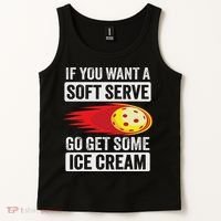 Pickleball Soft Serve Ice Cream Funny Pickleball Tank Top thumb 2