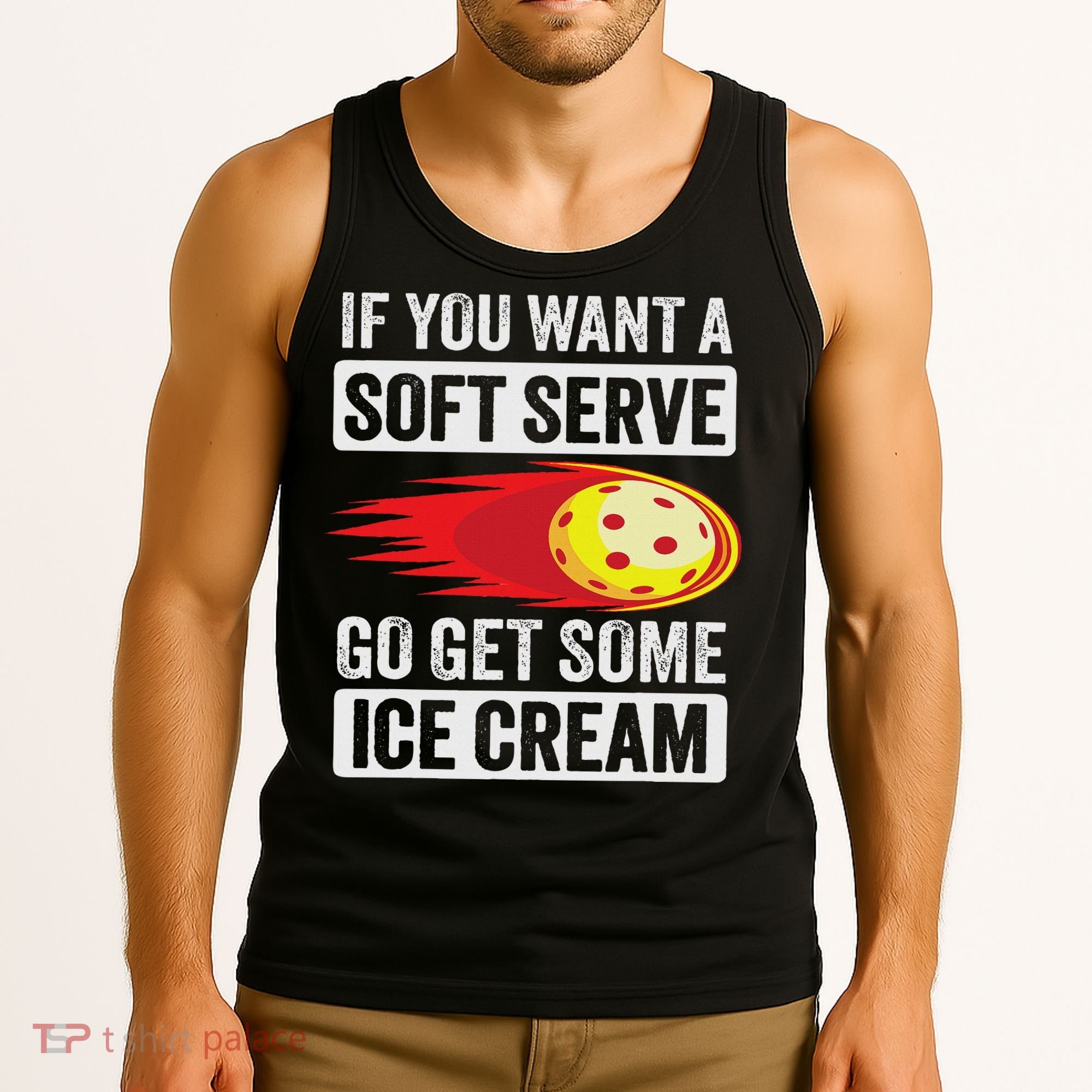 Pickleball Soft Serve Ice Cream Funny Pickleball Tank Top