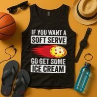 Pickleball Soft Serve Ice Cream Funny Pickleball Tank Top thumb 4