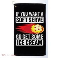 Pickleball Soft Serve Ice Cream Funny Pickleball Golf Towel thumb 0