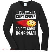 Pickleball Soft Serve Ice Cream Funny Pickleball Women's Long Sleeve Shirt thumb 0