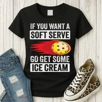 Pickleball Soft Serve Ice Cream Funny Pickleball Women's T-Shirt thumb 3