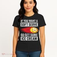 Pickleball Soft Serve Ice Cream Funny Pickleball Women's T-Shirt thumb 4