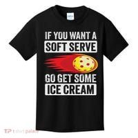 Pickleball Soft Serve Ice Cream Funny Pickleball Kids T-Shirt thumb 0