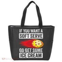 Pickleball Soft Serve Ice Cream Funny Pickleball Tote Bag thumb 0
