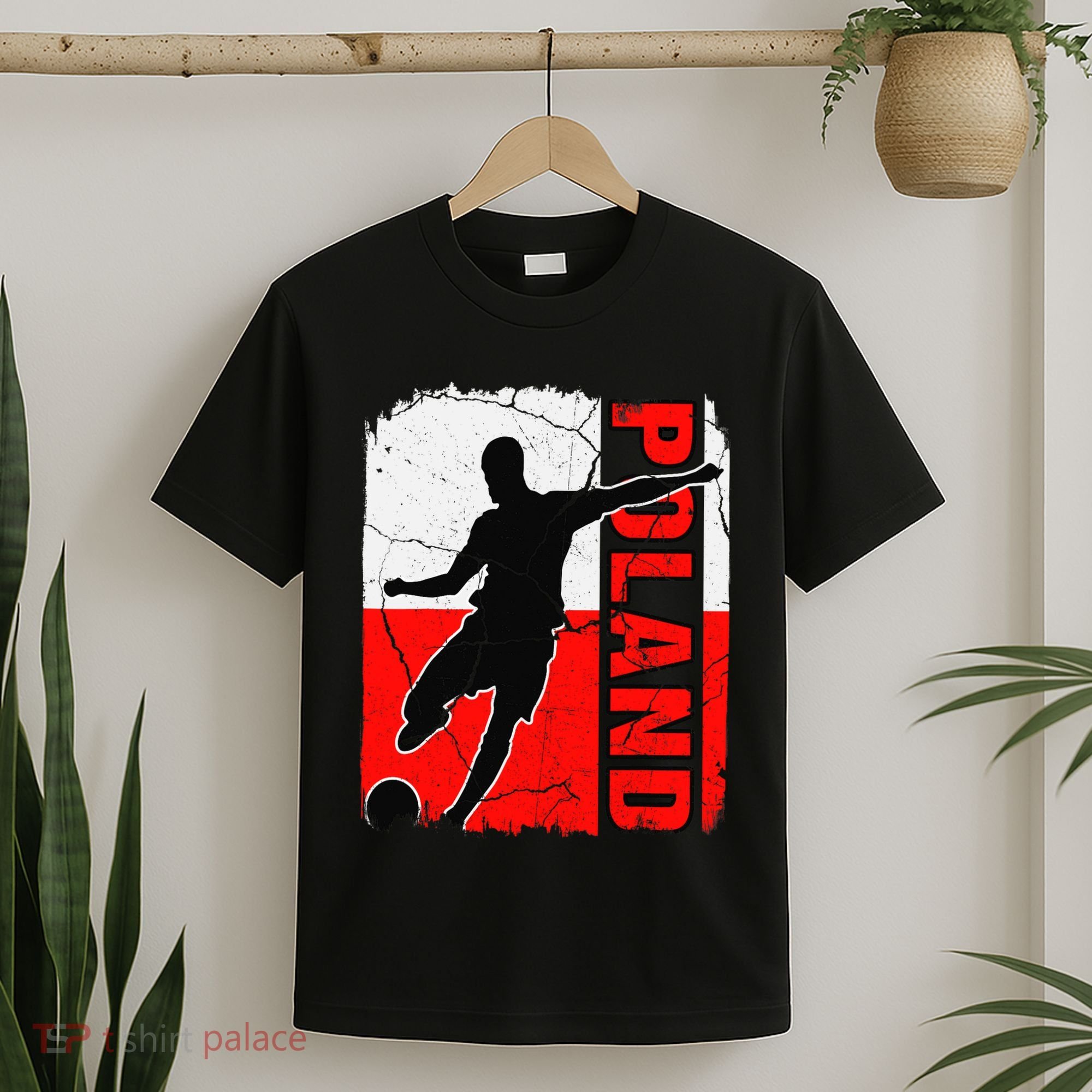 Poland Soccer Team Polish Flag Jersey Football Fans T-Shirt
