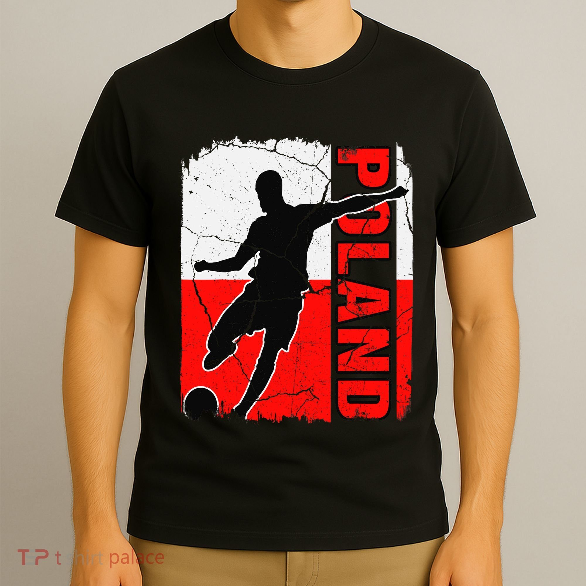 Poland Soccer Team Polish Flag Jersey Football Fans T-Shirt