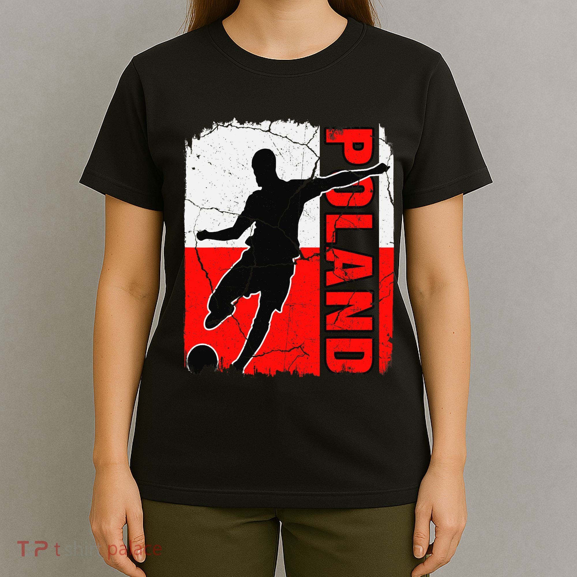 Poland Soccer Team Polish Flag Jersey Football Fans T-Shirt