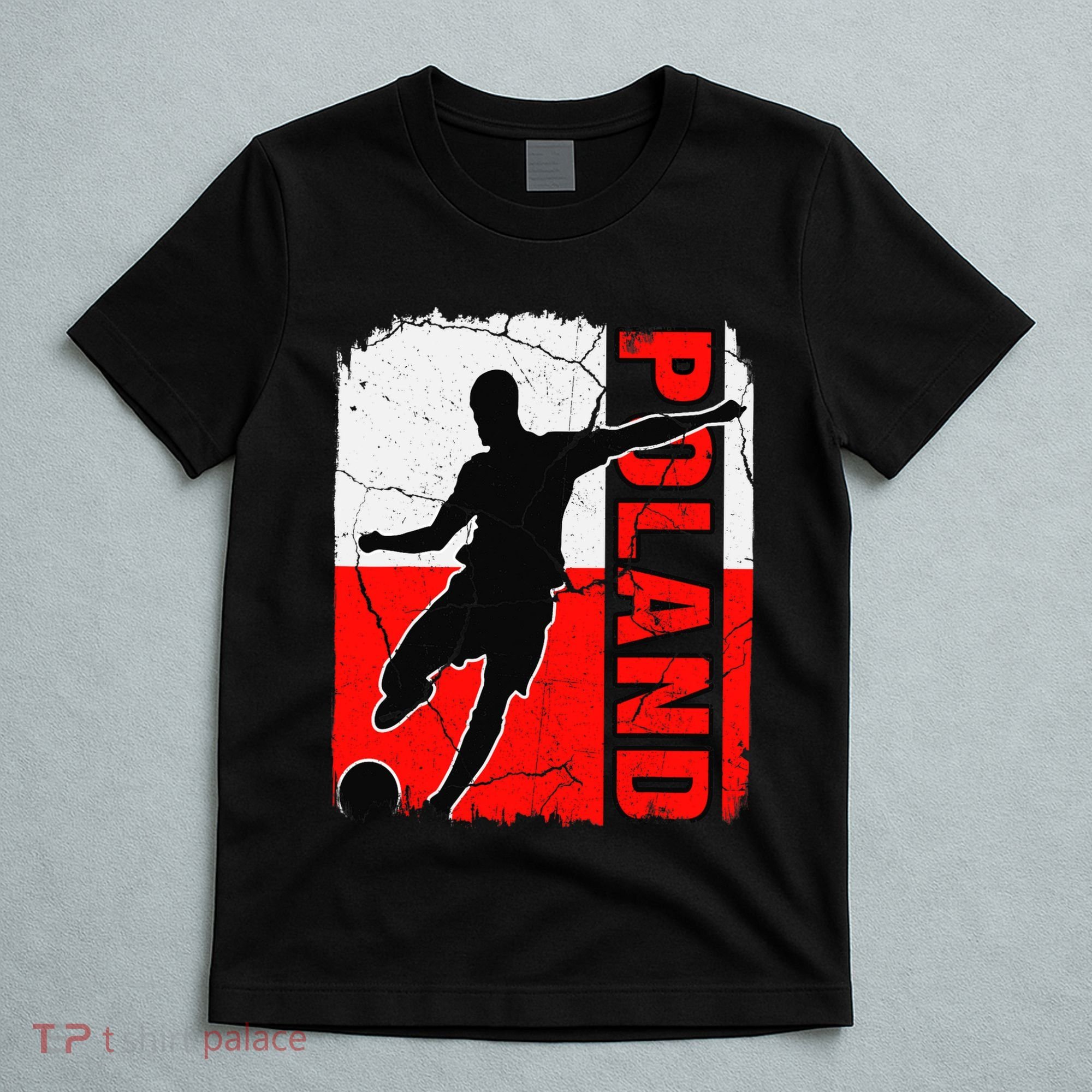 Poland Soccer Team Polish Flag Jersey Football Fans T-Shirt
