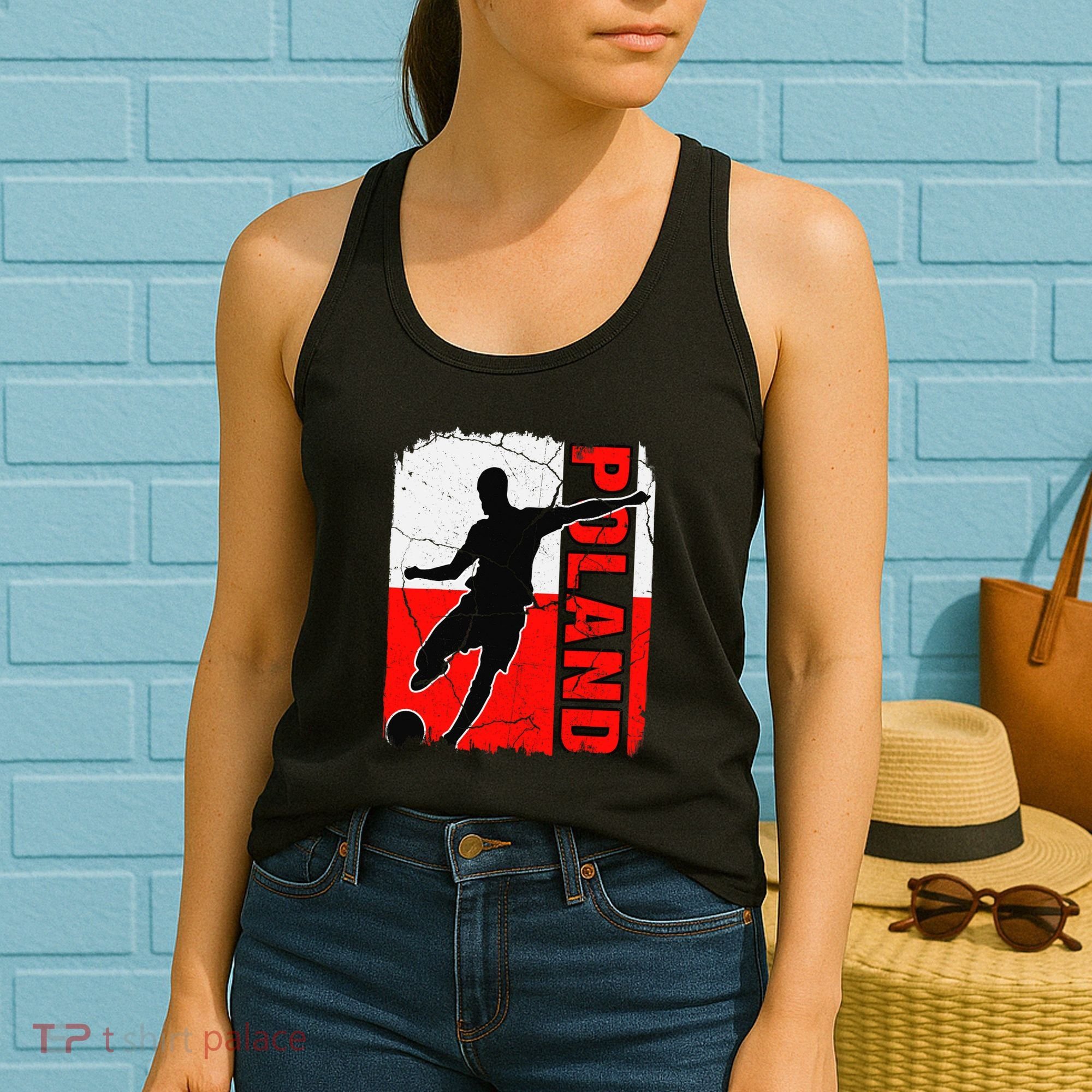 Poland Soccer Team Polish Flag Jersey Football Fans Women's Tank Top
