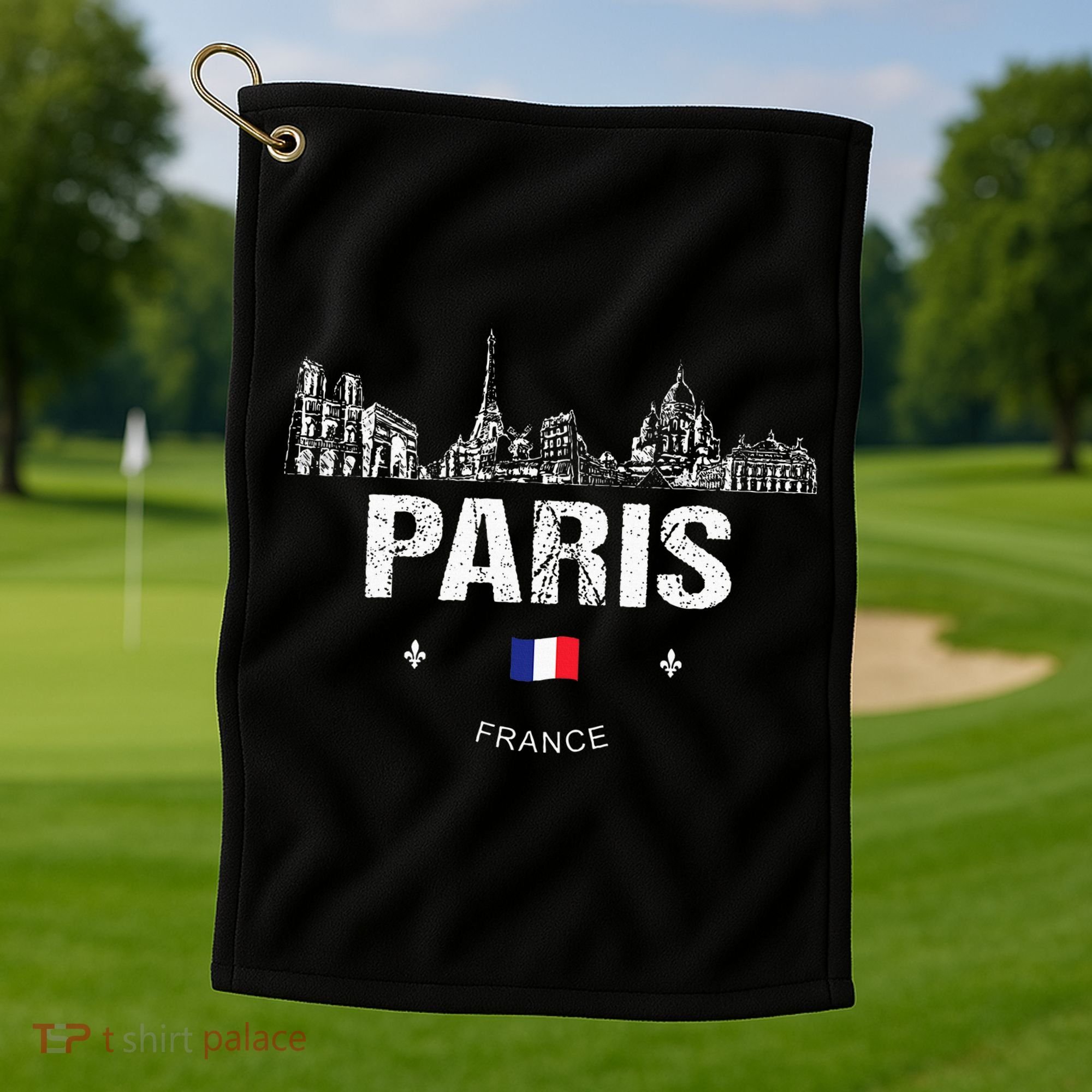 Paris Souvenir Travel Golf Towel