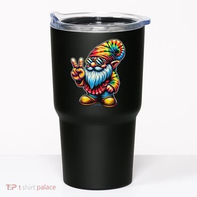 Peace Sign Tie Dye Gnome Tumbler