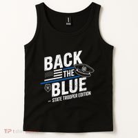 Police State Trooper Super Trooper Costume Sheriff Tank Top thumb 2