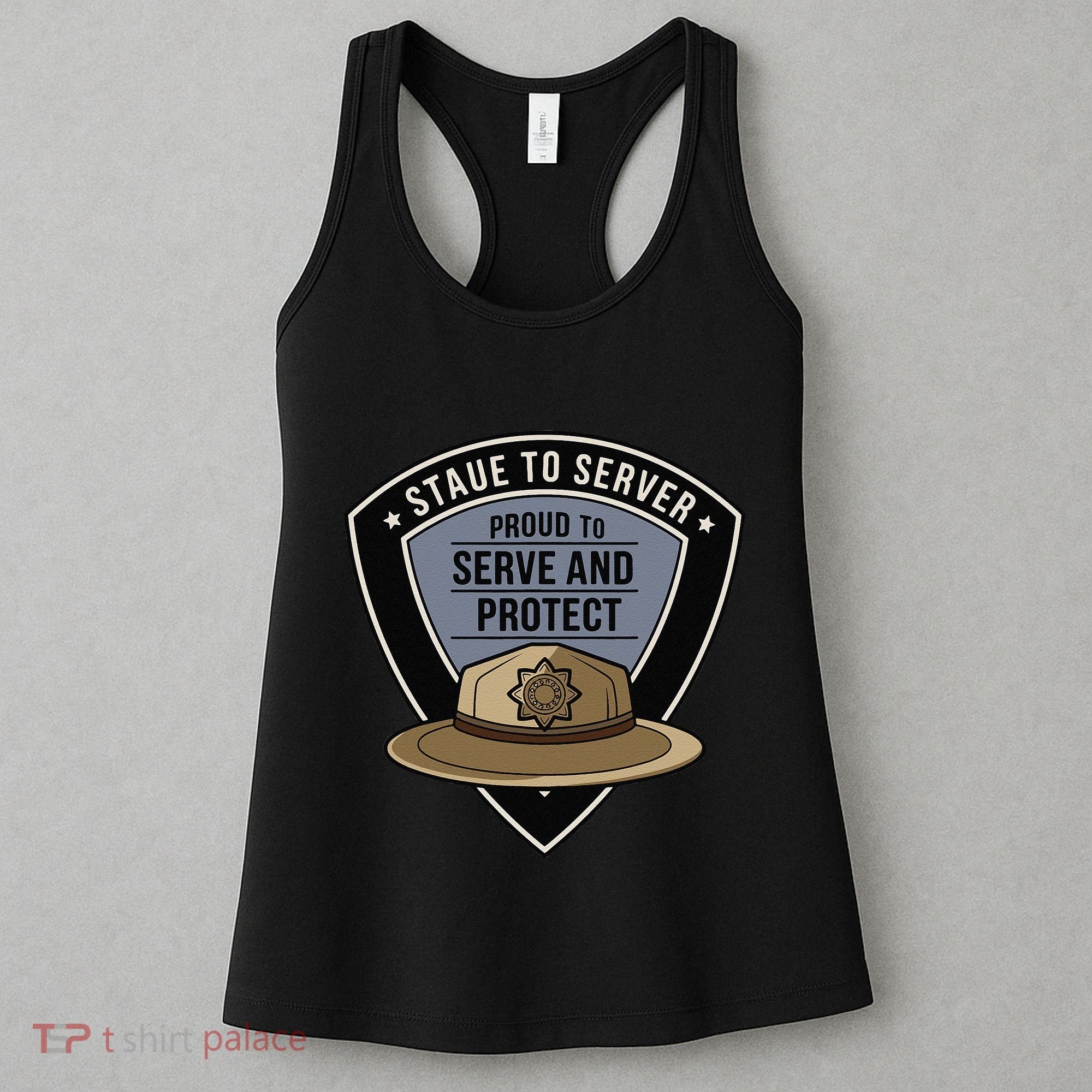 Police State Trooper Super Trooper Costume Sheriff Women's Tank Top
