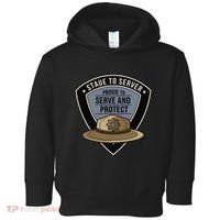 Police State Trooper Super Trooper Costume Sheriff Toddler Hoodie thumb 0