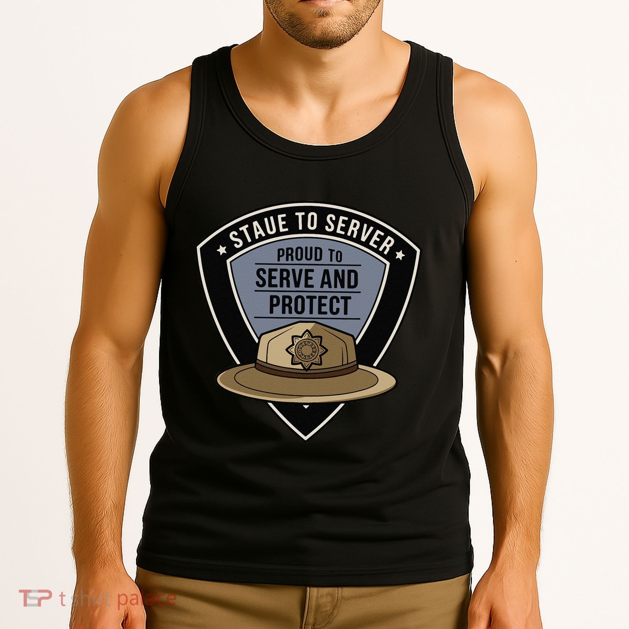 Police State Trooper Super Trooper Costume Sheriff Tank Top