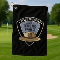 Police State Trooper Super Trooper Costume Sheriff Golf Towel thumb 1