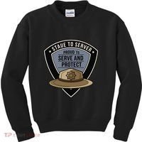 Police State Trooper Super Trooper Costume Sheriff Kids Sweatshirt thumb 0