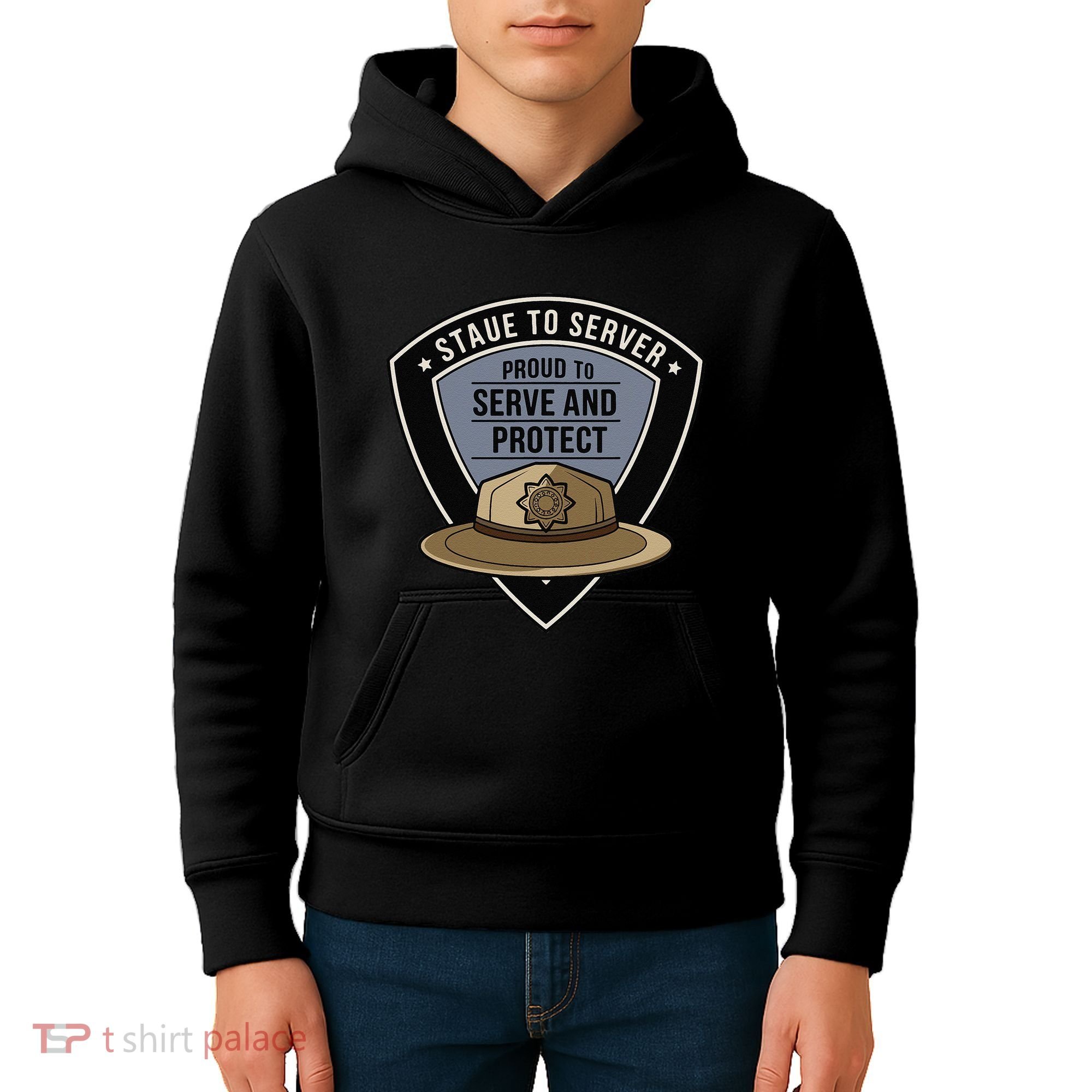 Police State Trooper Super Trooper Costume Sheriff Kids Hoodie