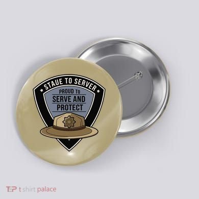 Police State Trooper Super Trooper Costume Sheriff Button