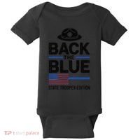 Police State Trooper Super Trooper Costume Sheriff Baby Bodysuit thumb 0