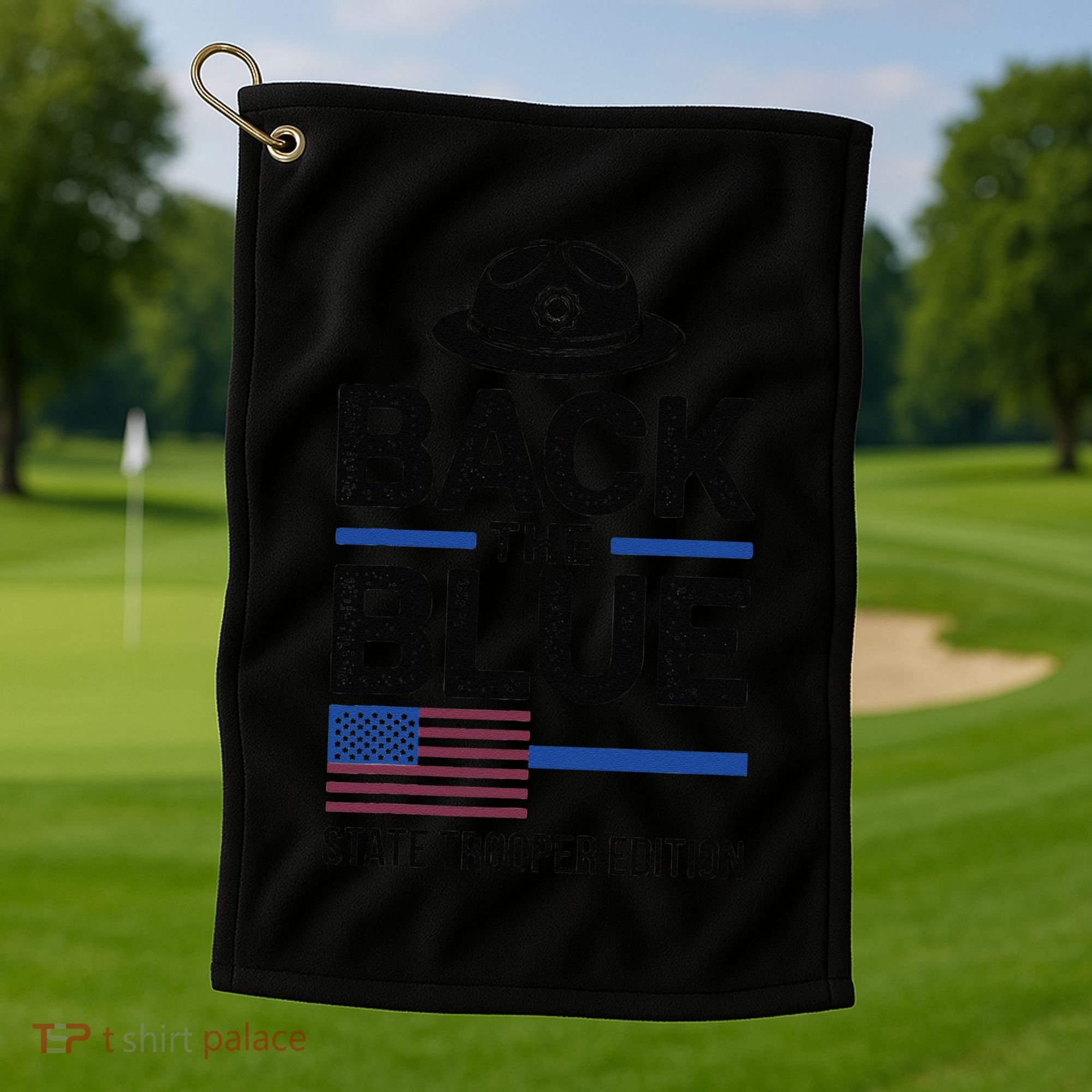 Police State Trooper Super Trooper Costume Sheriff Golf Towel