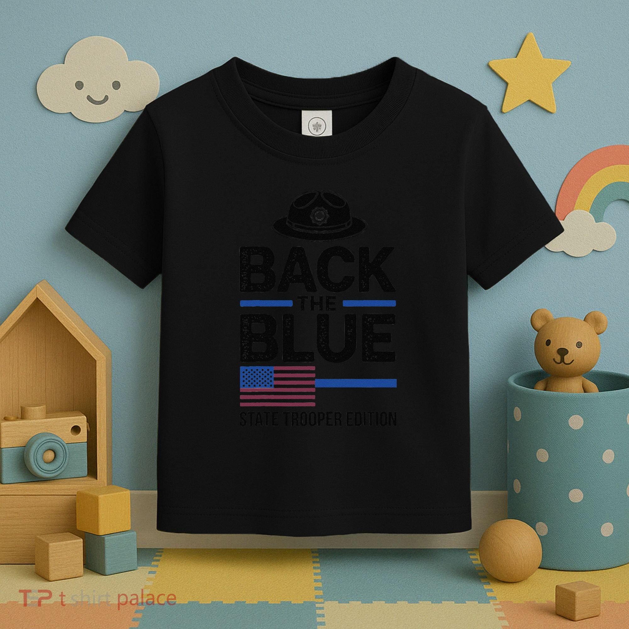Police State Trooper Super Trooper Costume Sheriff Toddler T-Shirt