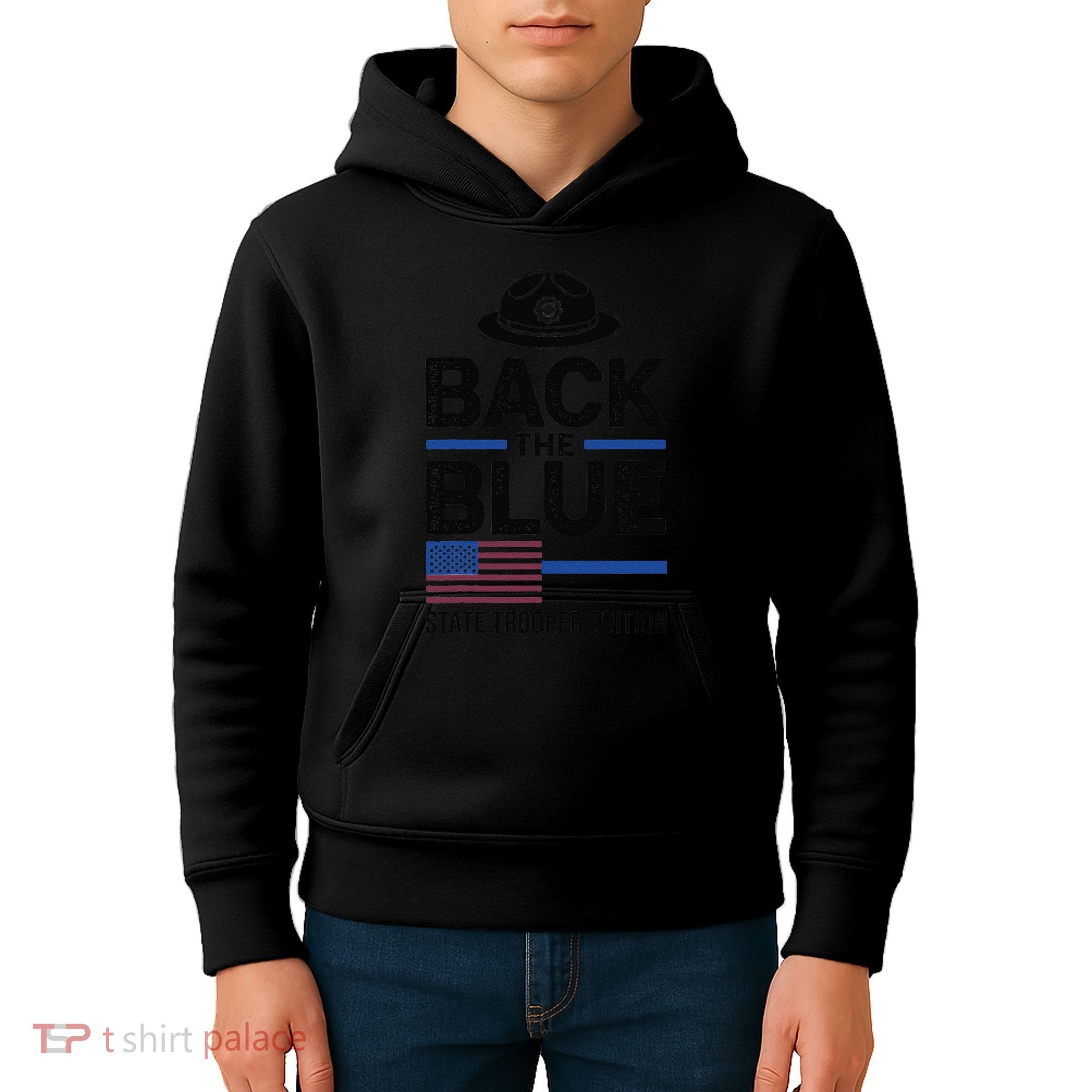 Police State Trooper Super Trooper Costume Sheriff Kids Hoodie