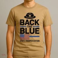 Police State Trooper Super Trooper Costume Sheriff T-Shirt thumb 3
