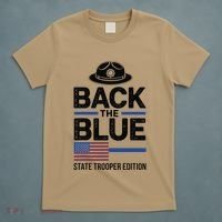 Police State Trooper Super Trooper Costume Sheriff T-Shirt thumb 5