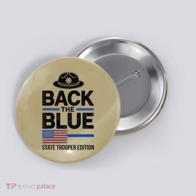 Police State Trooper Super Trooper Costume Sheriff Button