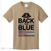 Police State Trooper Super Trooper Costume Sheriff Kids T-Shirt thumb 0