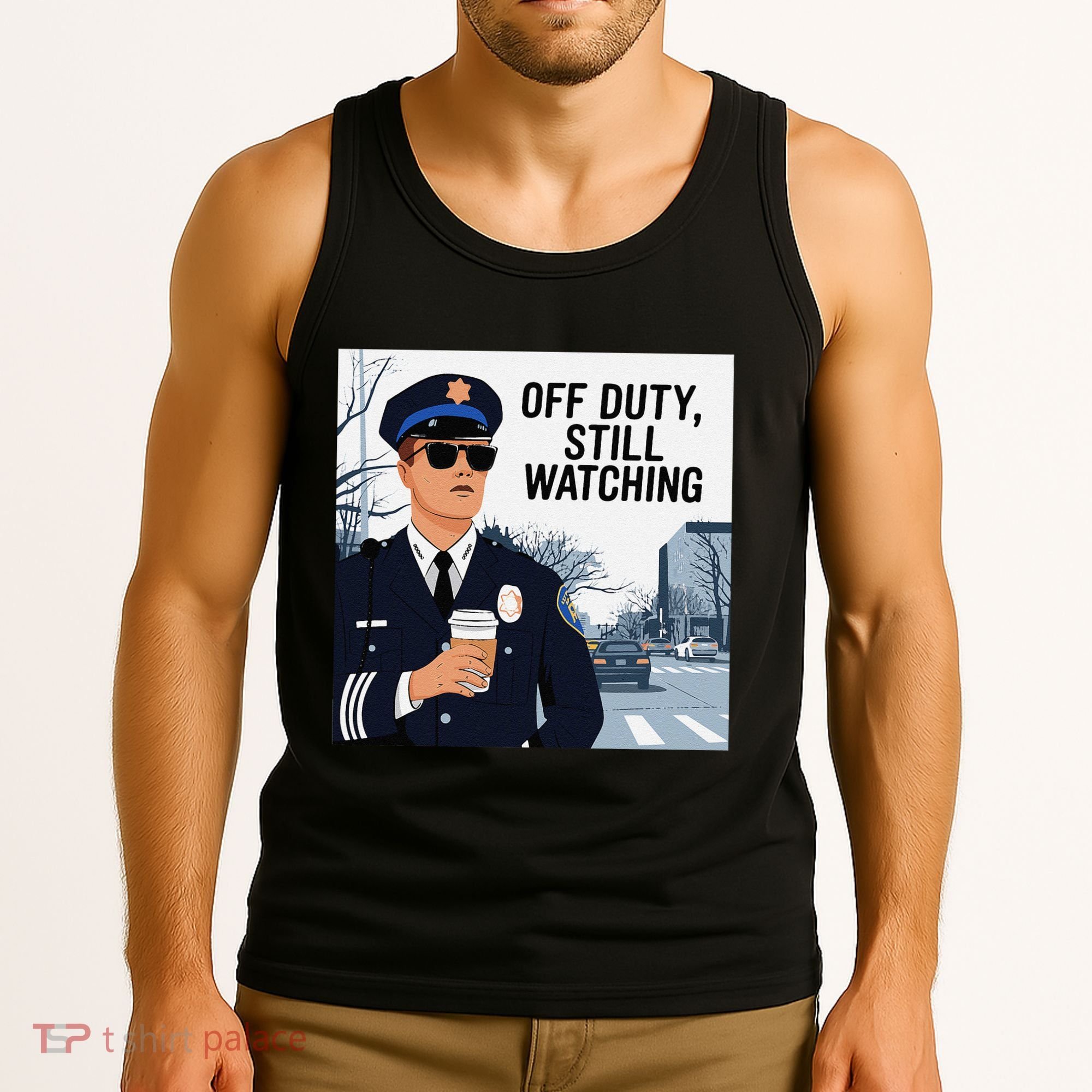 Police State Trooper Super Trooper Costume Sheriff Costume Tank Top
