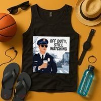 Police State Trooper Super Trooper Costume Sheriff Costume Tank Top thumb 4
