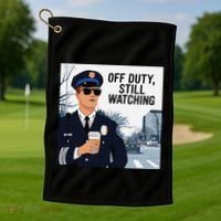 Police State Trooper Super Trooper Costume Sheriff Costume Golf Towel thumb 1